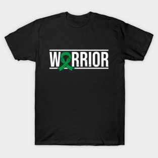 Bipolar Disorder Warrior with Green Awareness Ribbon T-Shirt